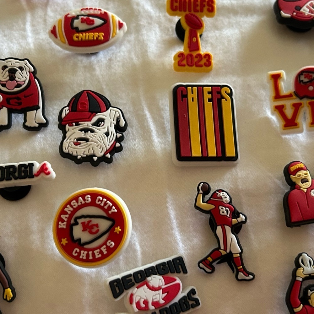 Shoe Charms for crocs clogs Decoration, Team Charms for Chiefs sports fans 42 pc - Picture 2 of 10